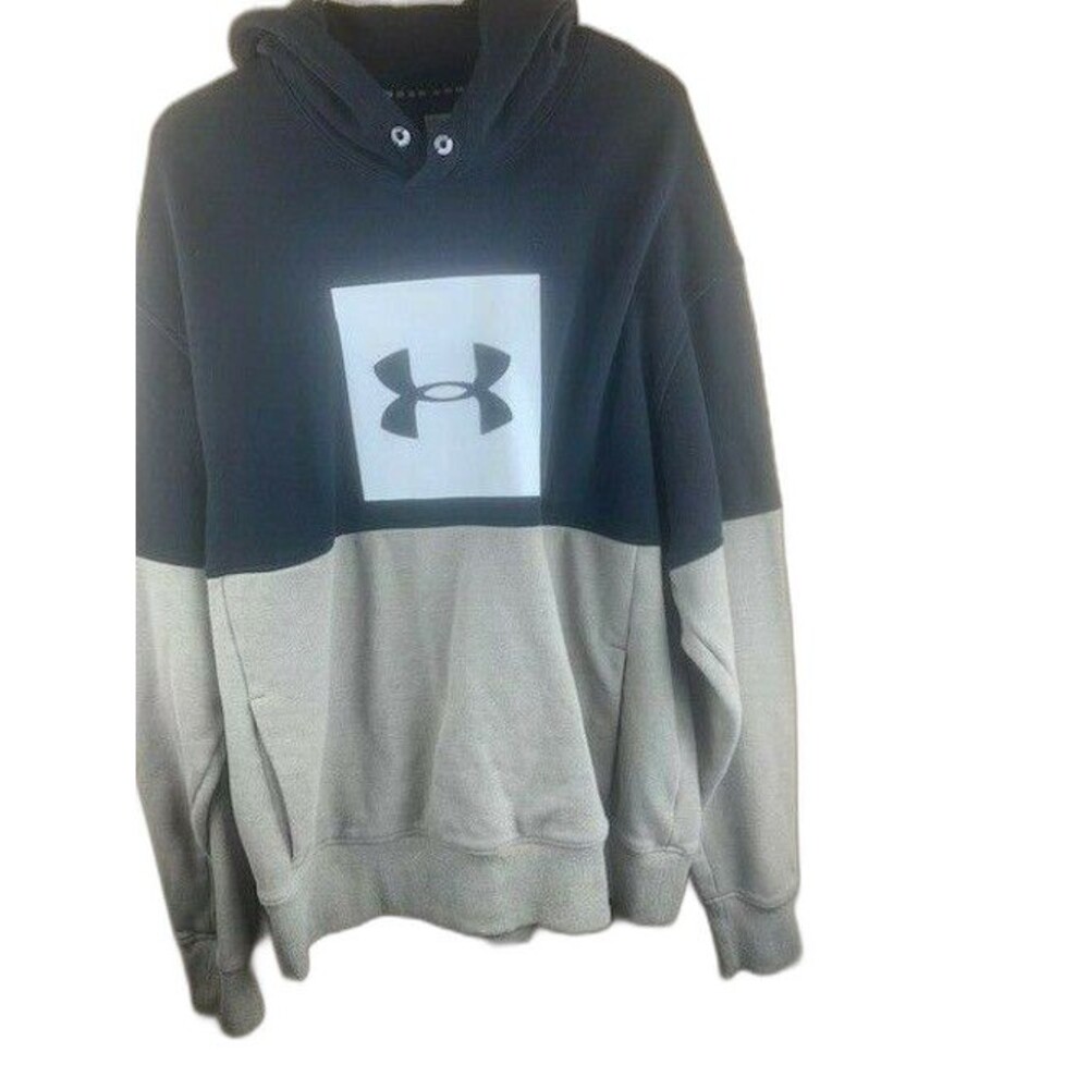 Under Armour Mens Size XL Hoodie Black Beige Pullover Pouch